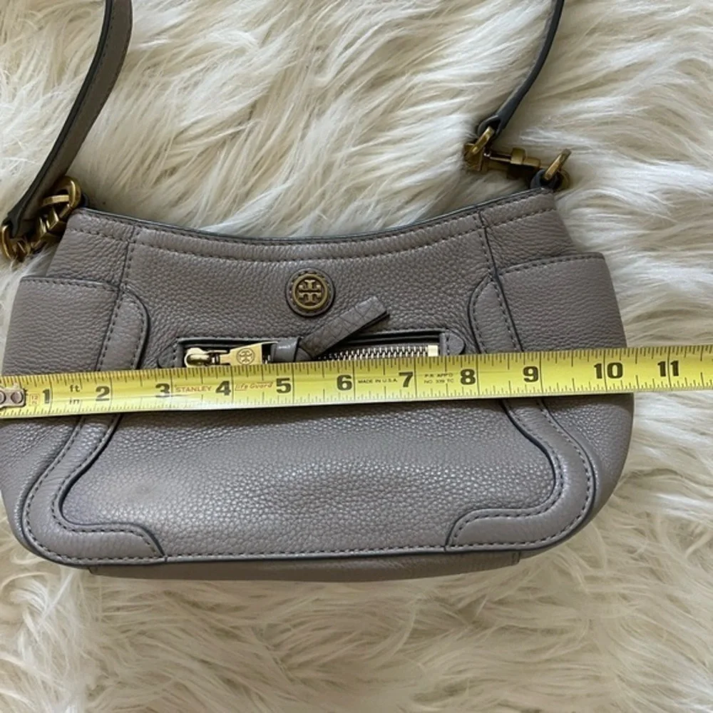 Tory‎ Burch EUC Frances Leather Mini Crossbod/shoulder Bag french Grey